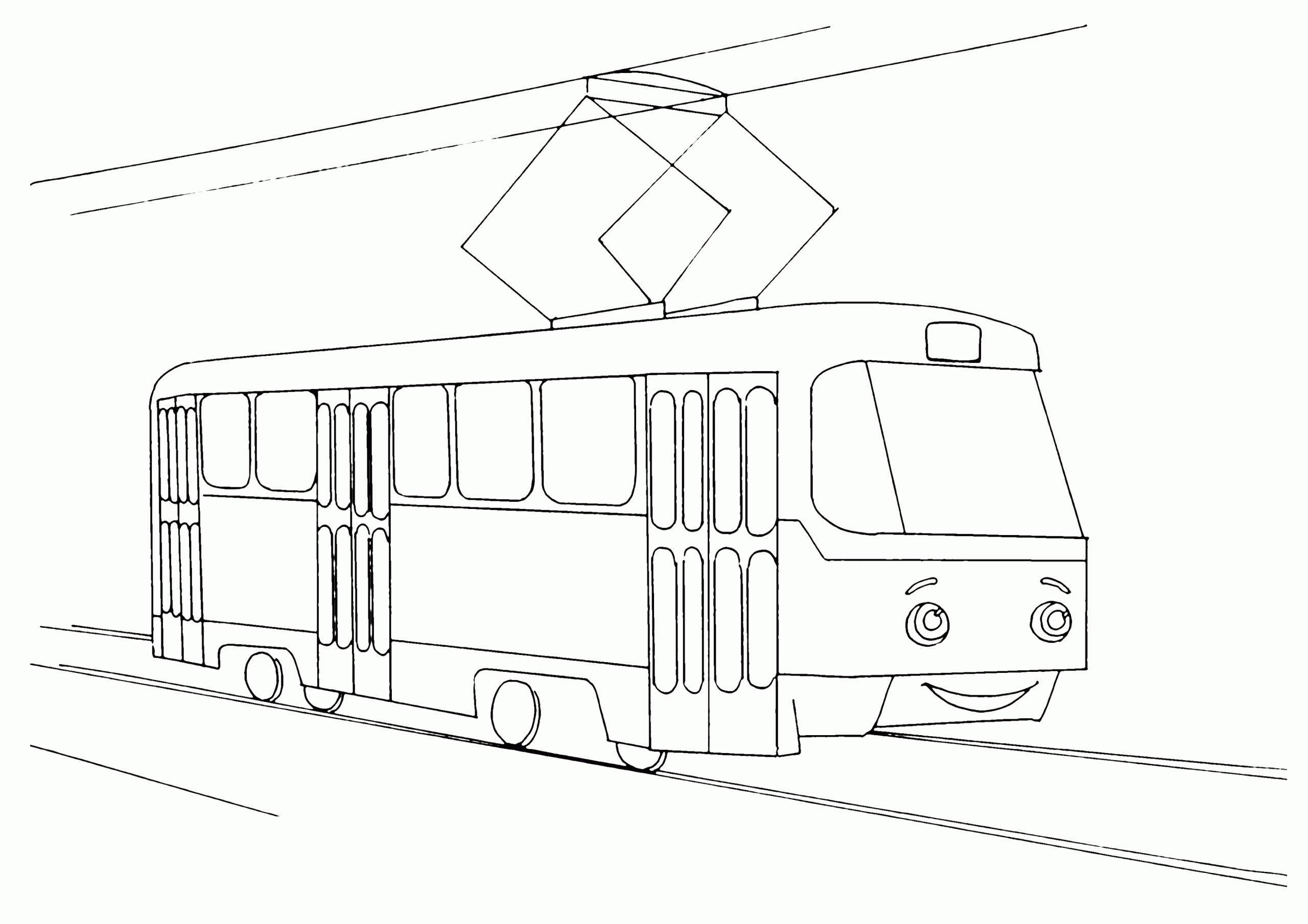 Рисунок трамвай