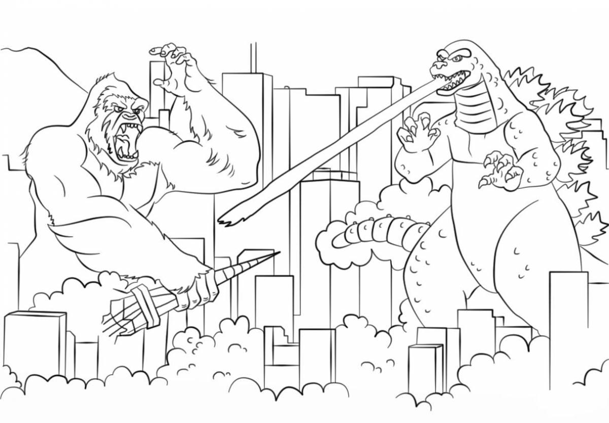 Godzilla fight