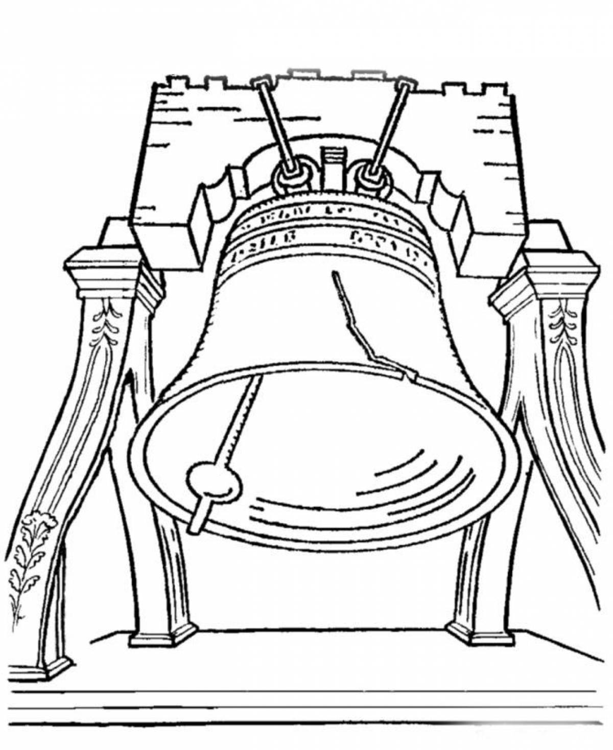 Колокол раскраска для детей
