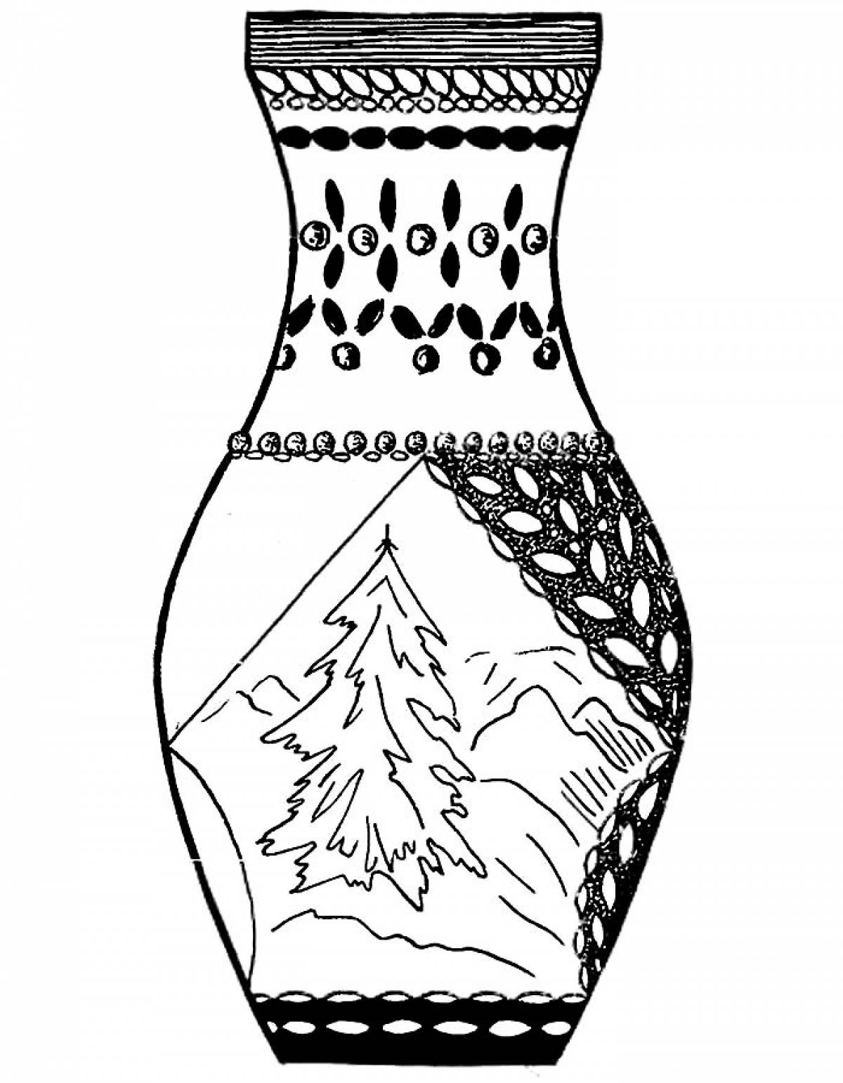 Vase with Christmas tree
