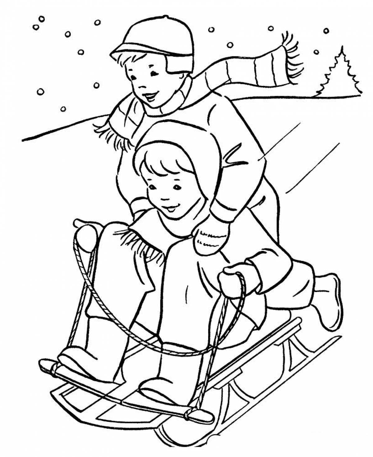 Guys on the sled