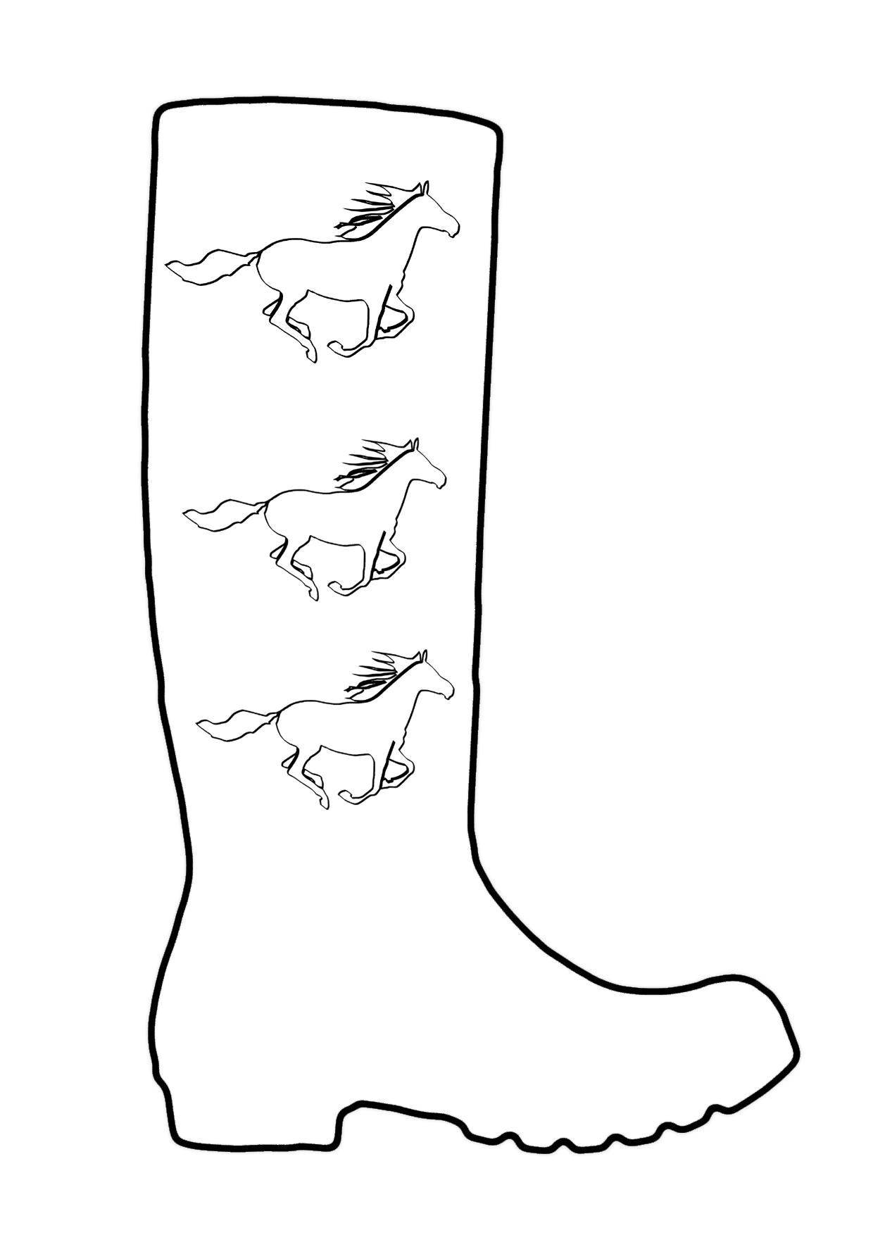 Boots with horses