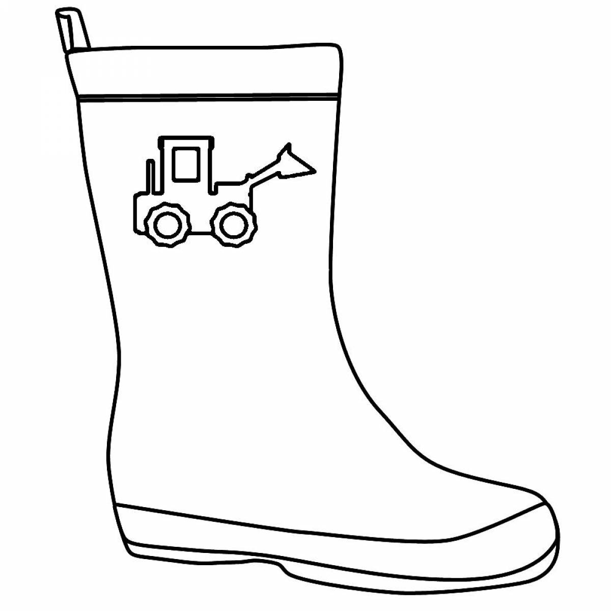 Boots with a tractor