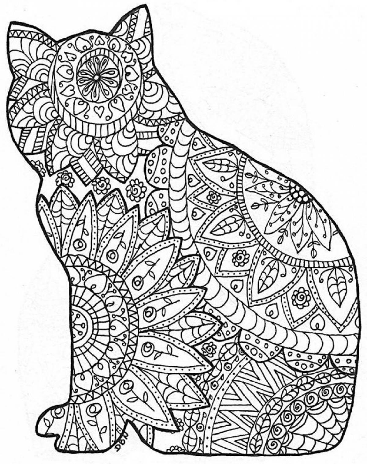 Photo Cat coloring page