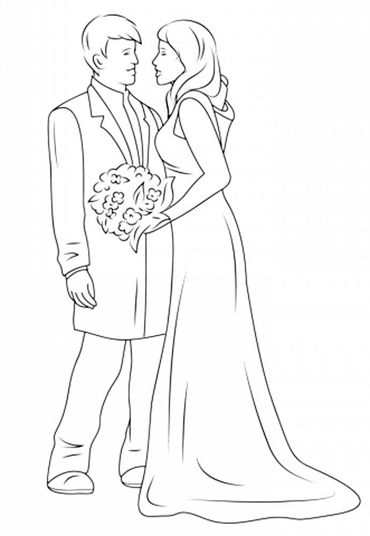 Photo Wedding coloring page