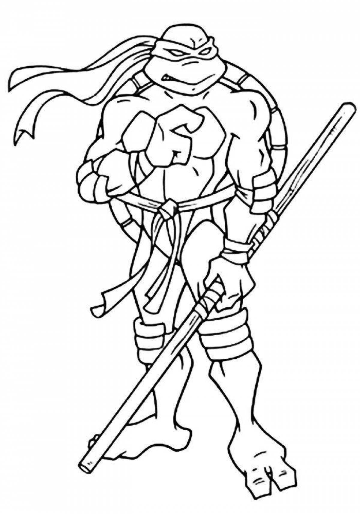 Sweet ninja turtle coloring pages