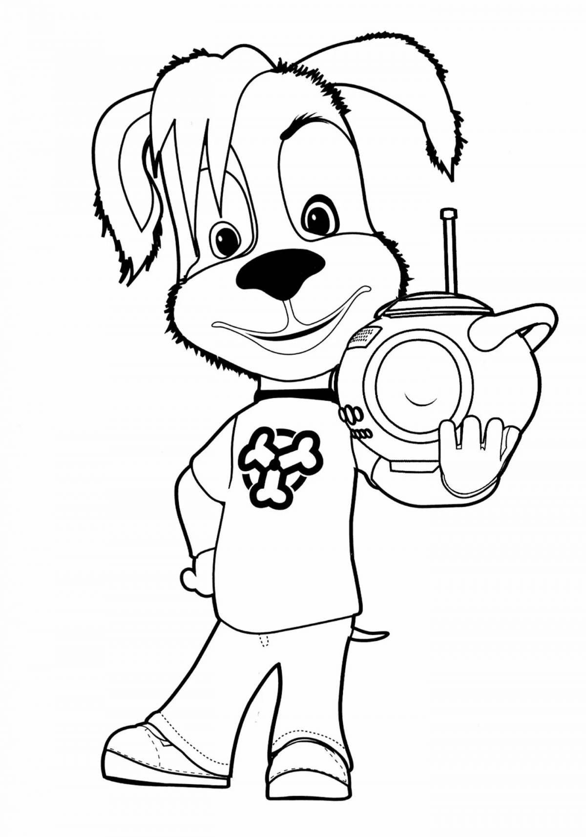 Coloring book joyful barboskins for children 5-6 years old