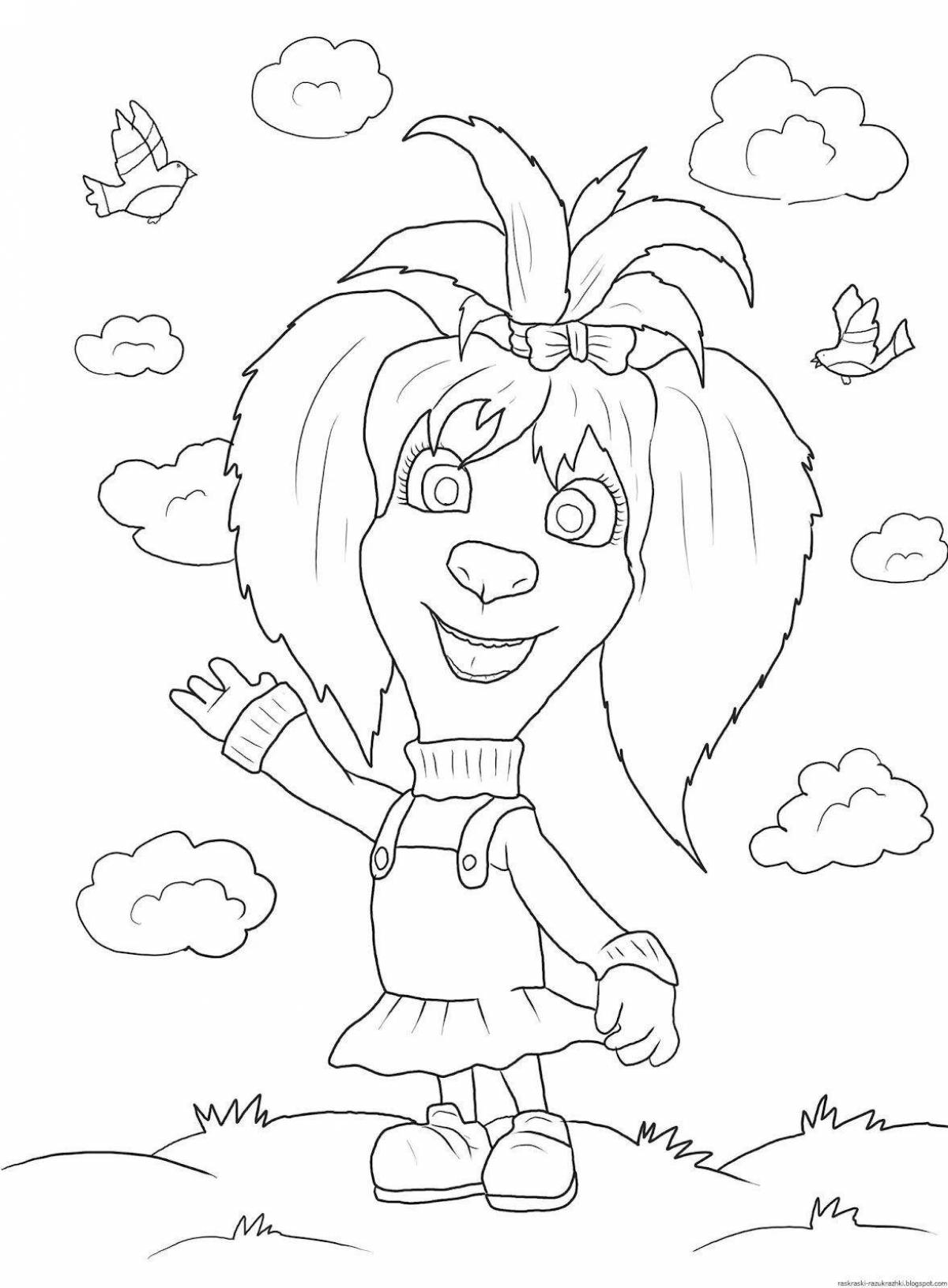 Barboskiny coloring book with color filling for children 5-6 years old