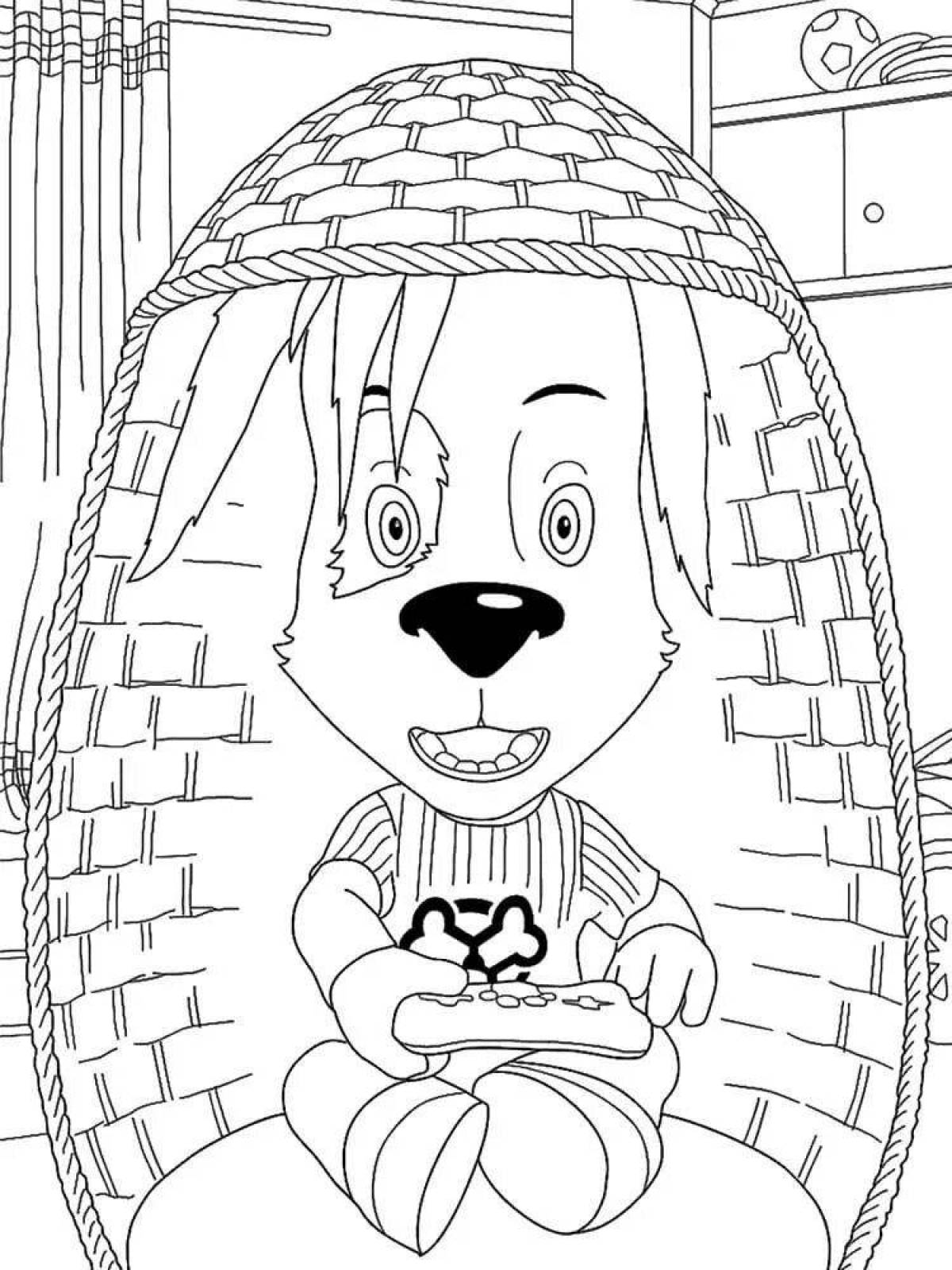 Coloring book barboskins are delighted with color for children 5-6 years old