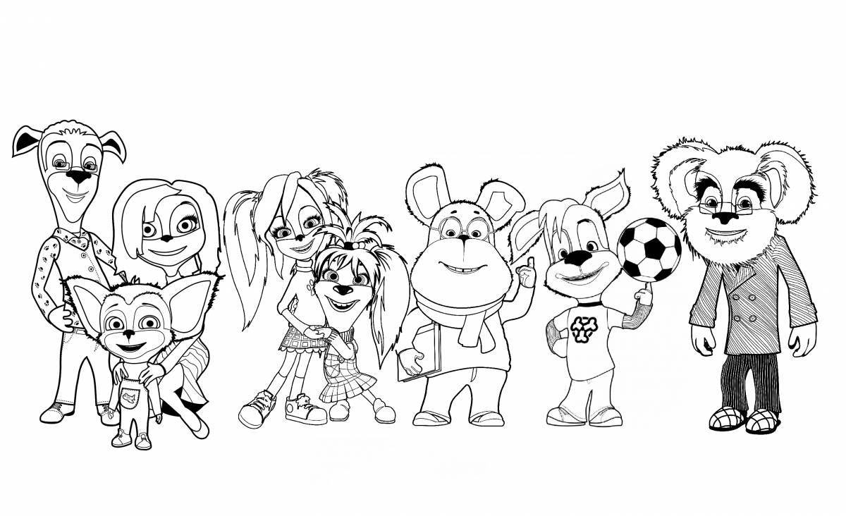 Color magic barboskiny coloring book for children 5-6 years old