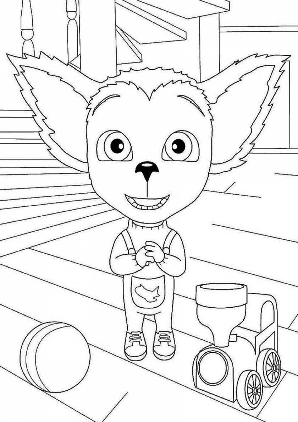 Coloring pages with funny barboskins for children 5-6 years old