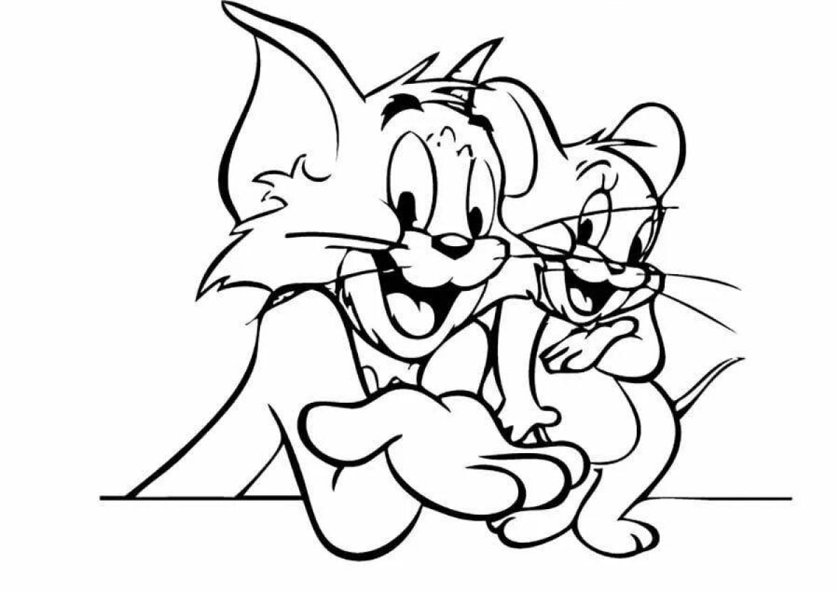 Amusing coloring tom and jerry