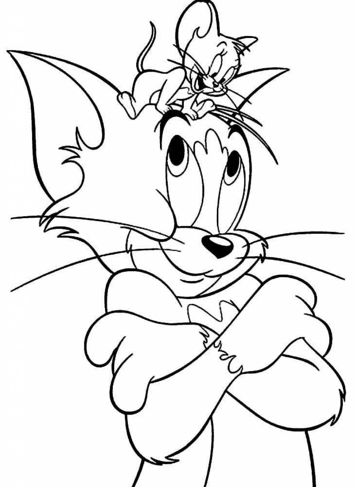 Tom and jerry glitter coloring book