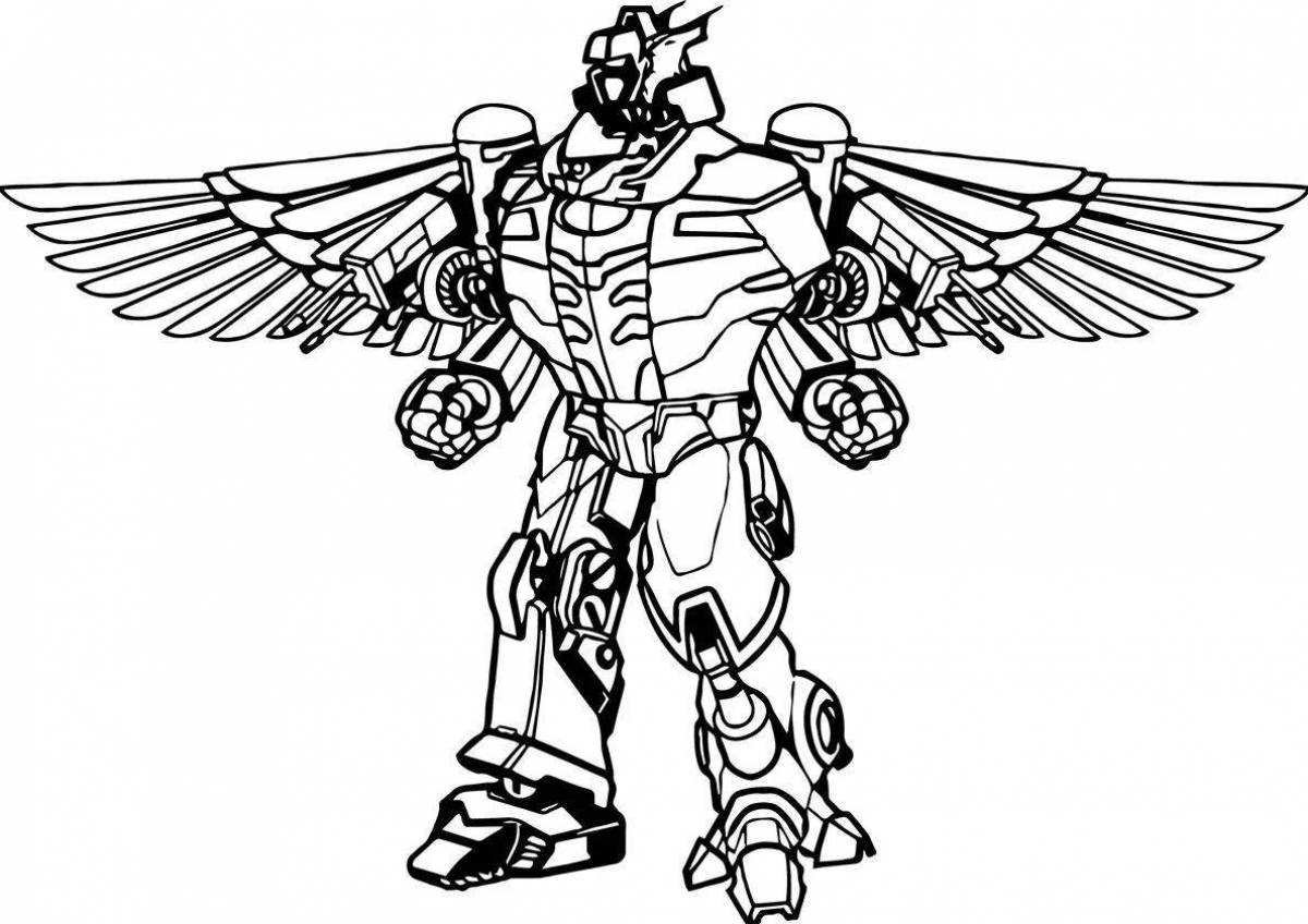 Incredible robot coloring pages for boys 6-7 years old