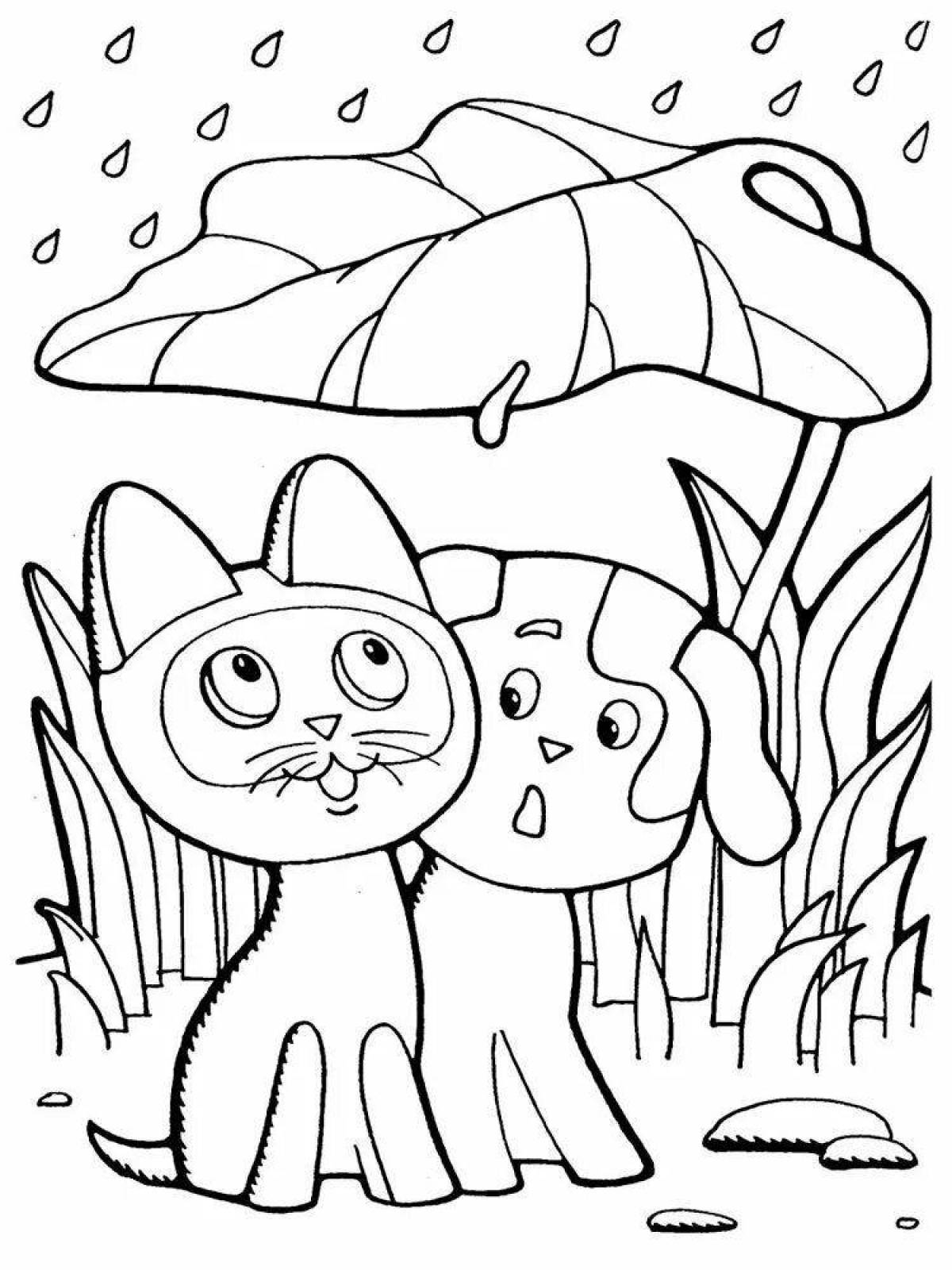 Creative coloring book for 5-6 year old cartoon children