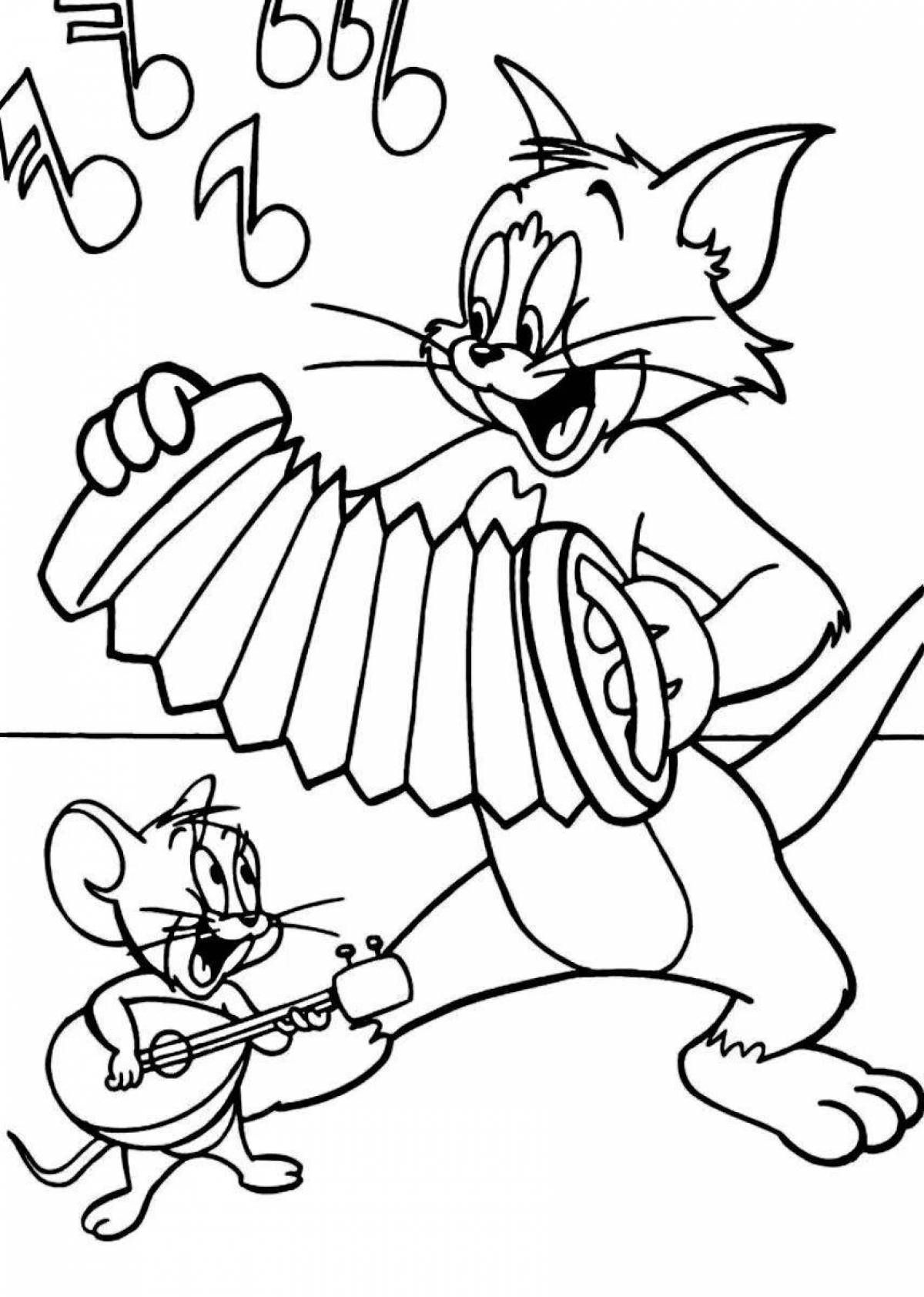 Charming tom and jerry coloring book