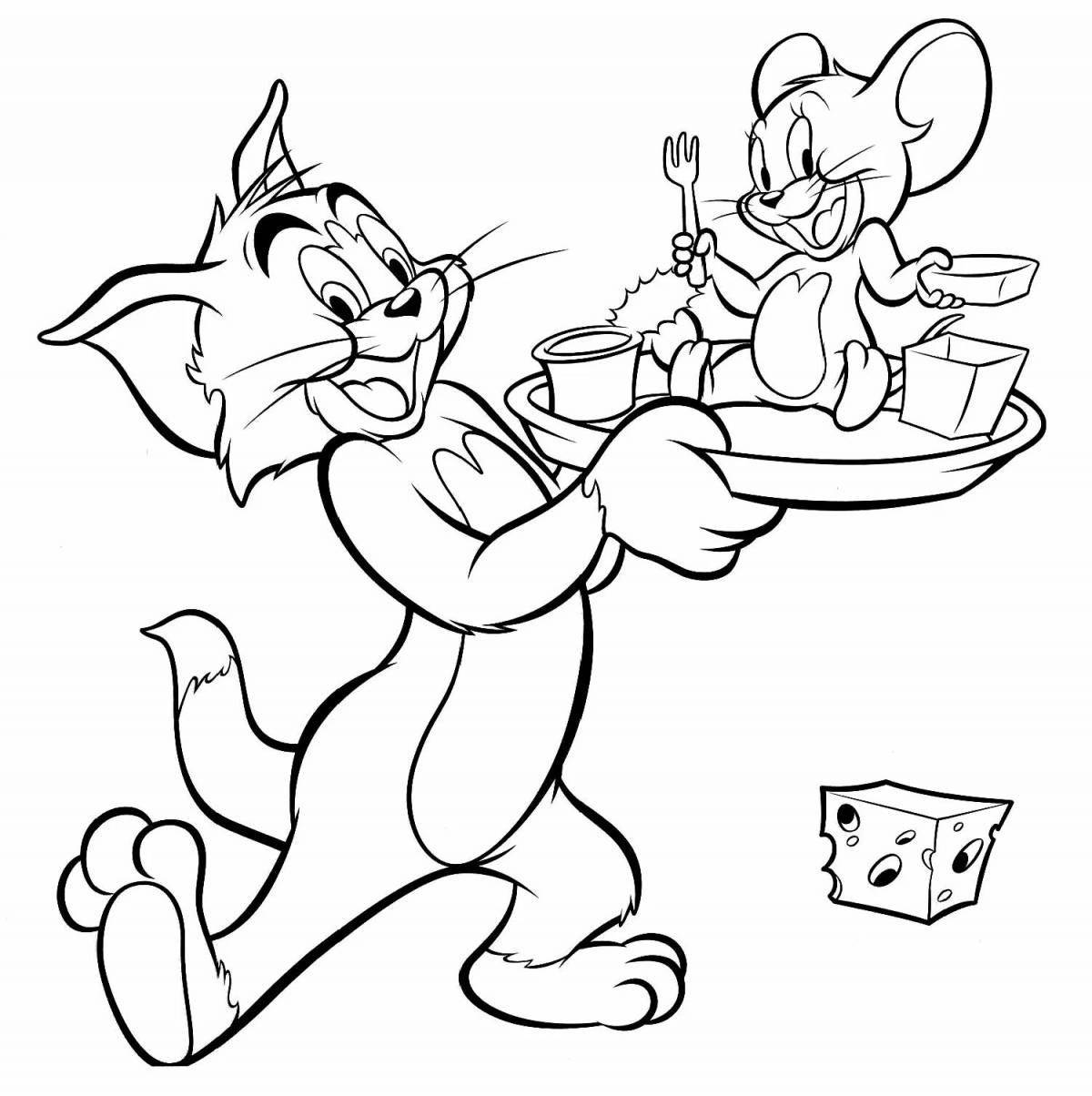 Bright tom and jerry coloring pages