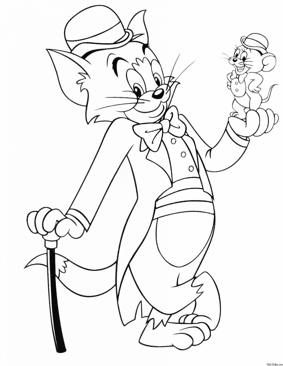 Cute tom and jerry coloring book