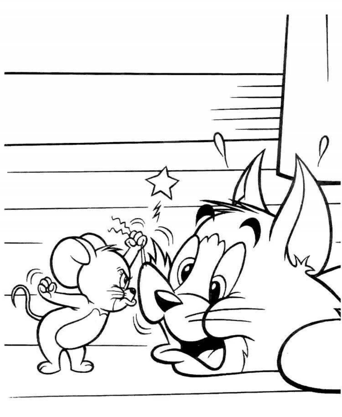 Quirky tom and jerry coloring book