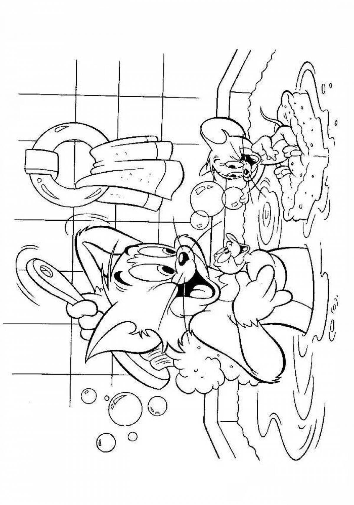 Violent tom and jerry coloring book