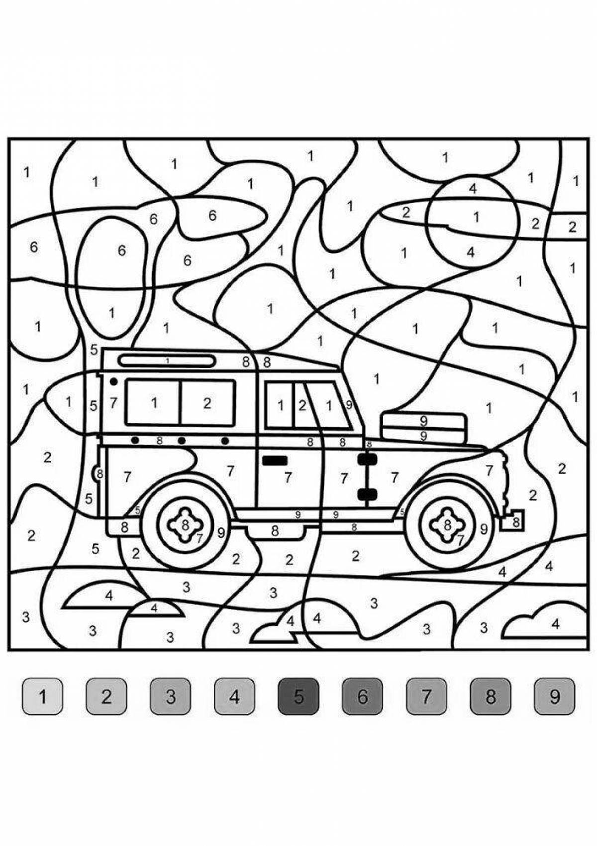 Fun coloring book for boys 6-7 years old