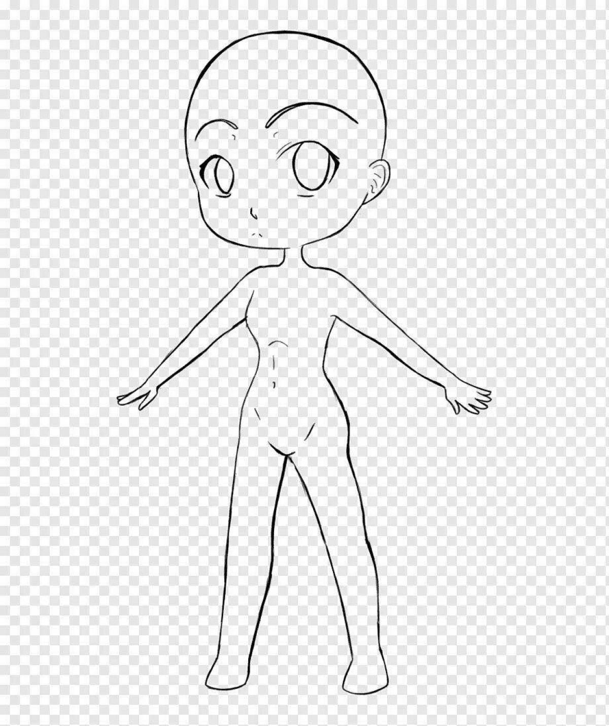 Bright mannequin coloring page