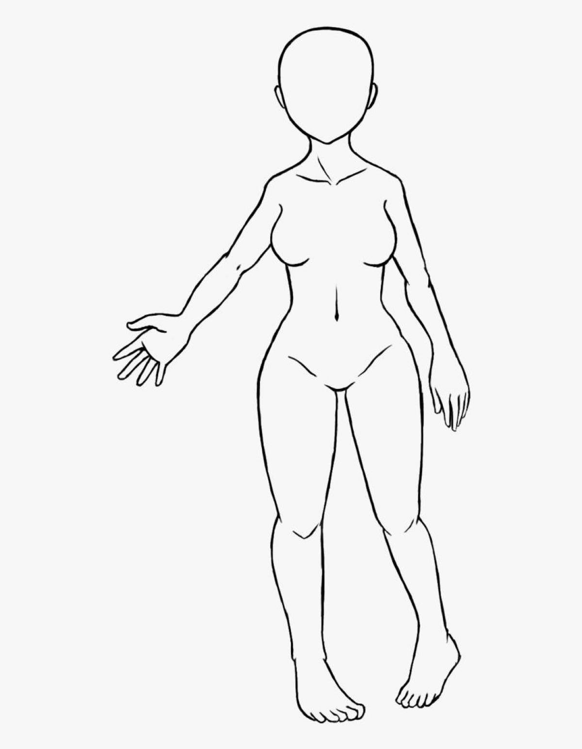 Animated mannequin coloring page