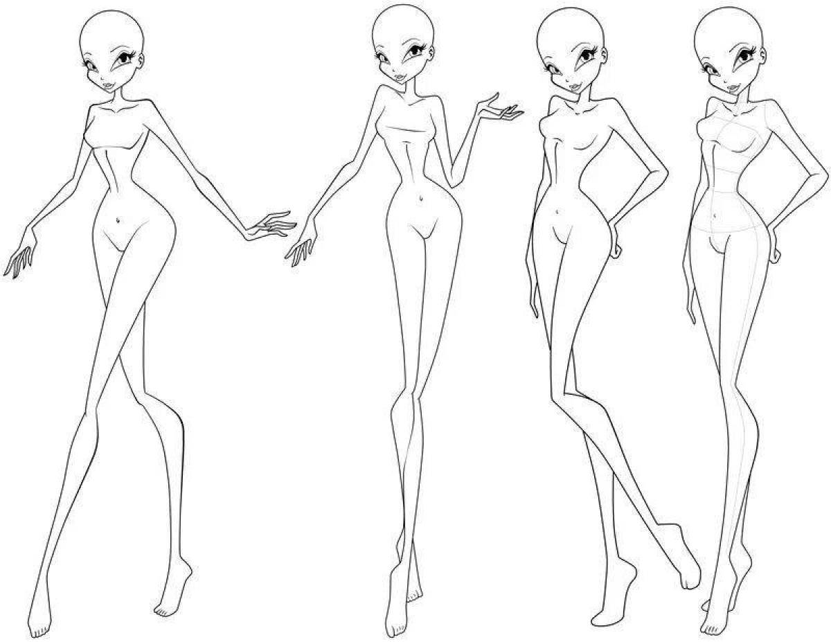 Fun mannequin coloring page