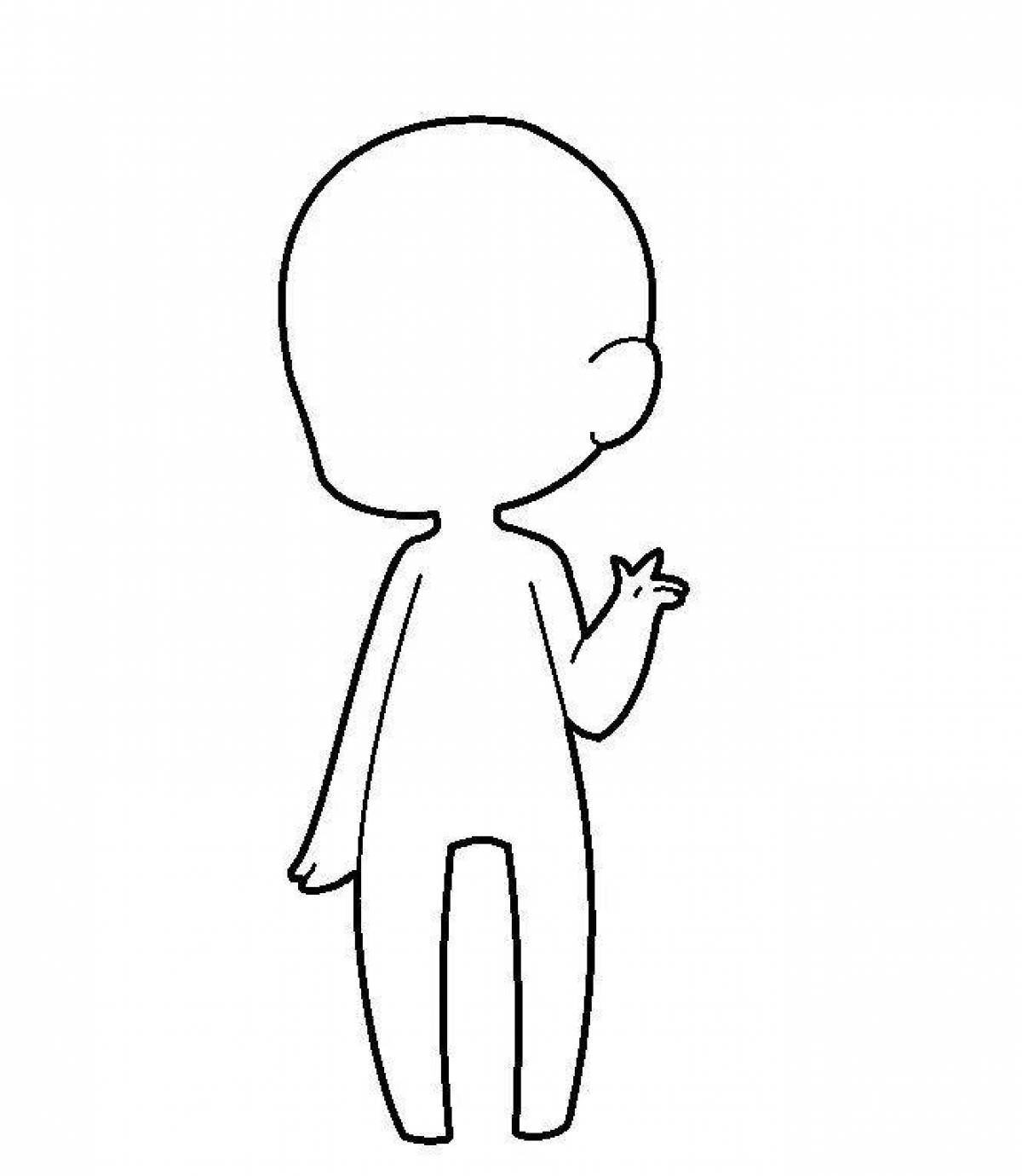 Coloring book mannequin