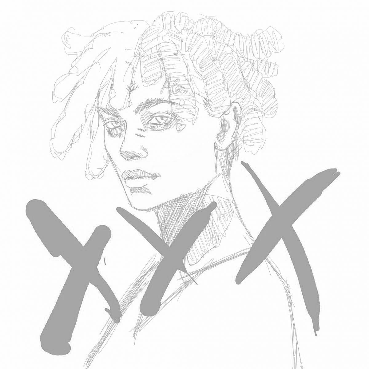 Xxtentacion playful coloring page