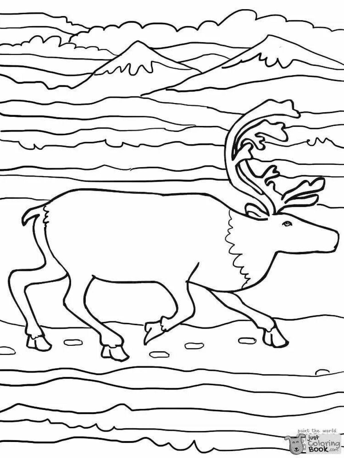 Amazing tundra coloring page