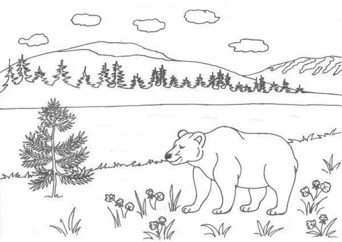 Blissful tundra coloring page