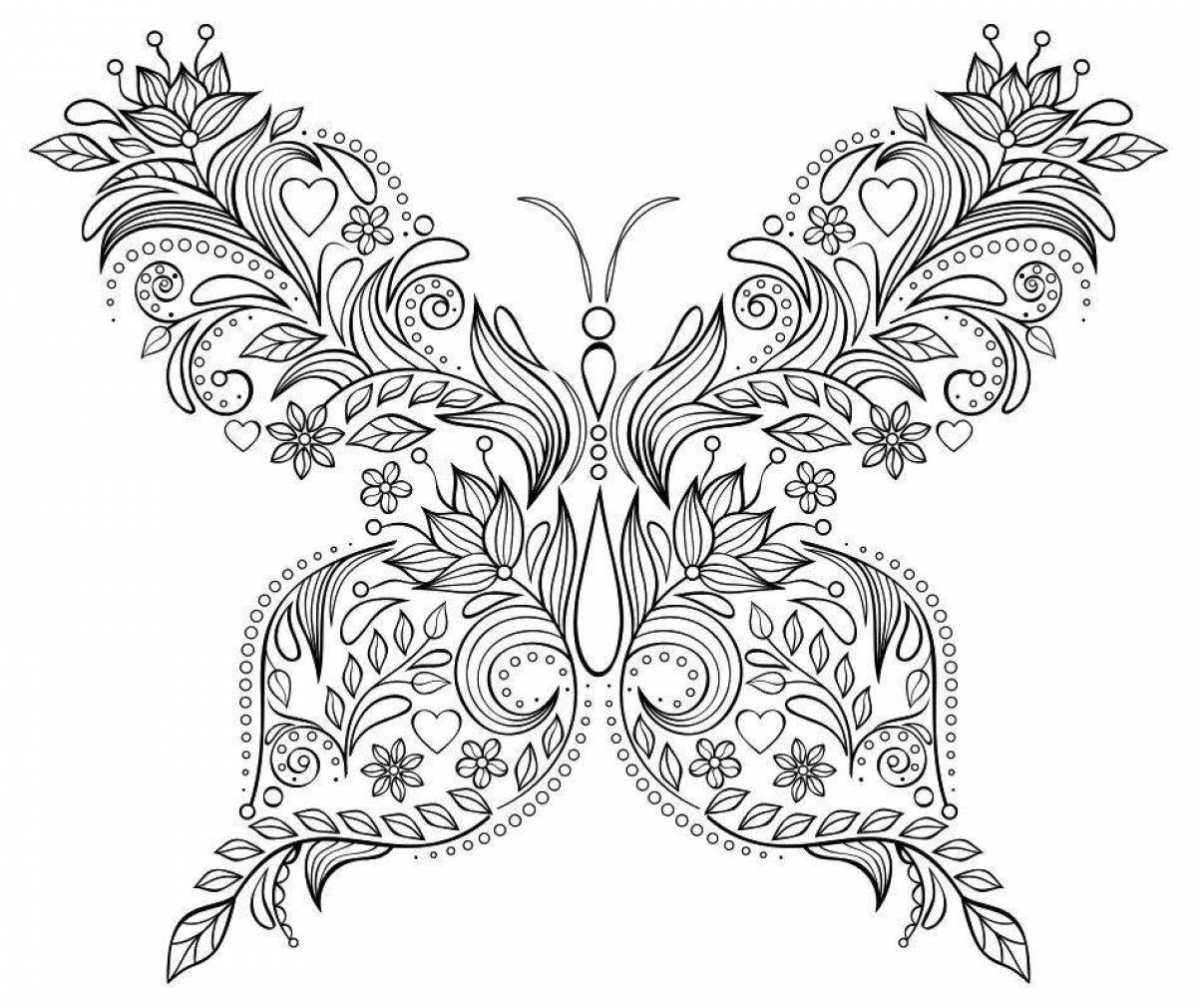 Coloring page with intricate pattern