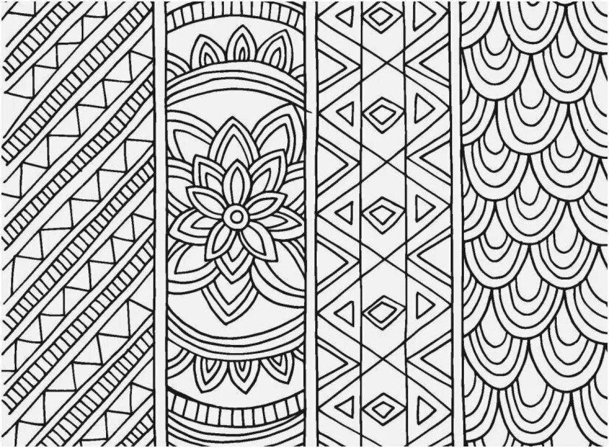 Adorable patterned coloring book