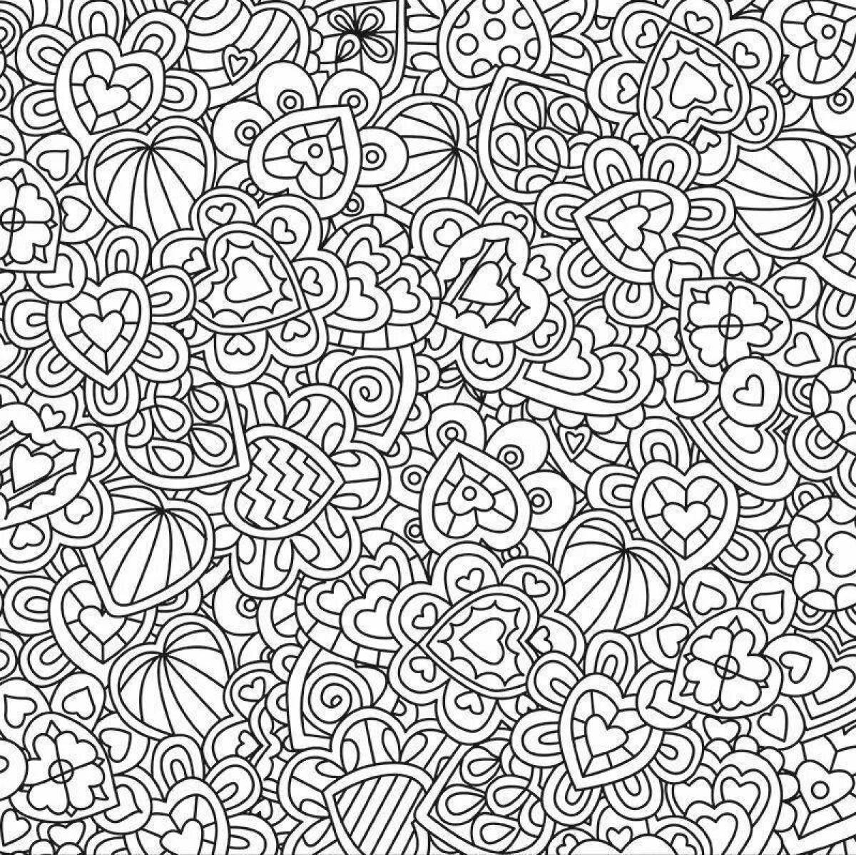 Stylish coloring with a pattern