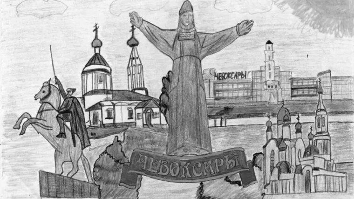 Colorful Cheboksary coloring pages