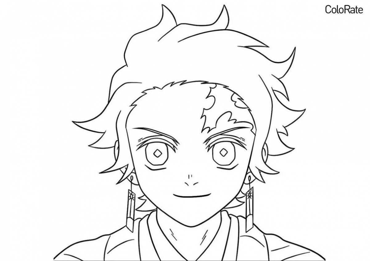 Nezuk magic coloring