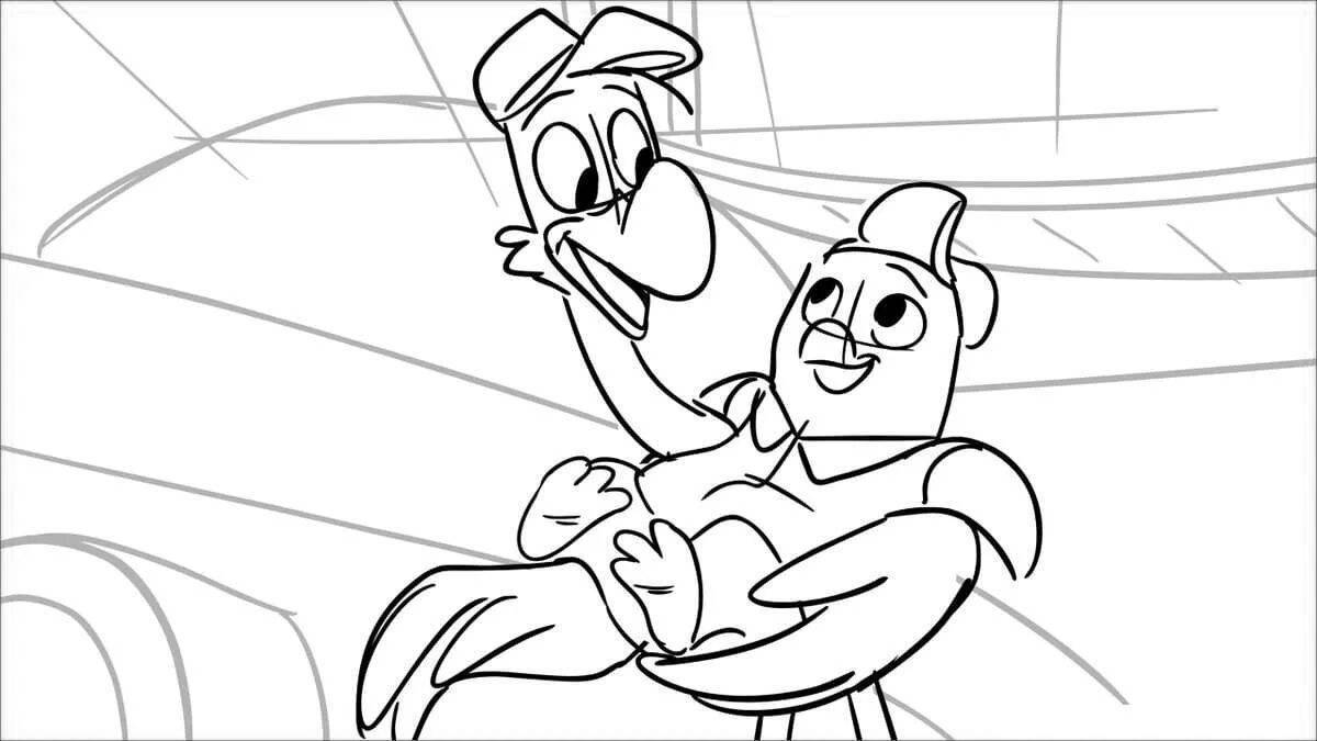 Pipa's playful coloring page