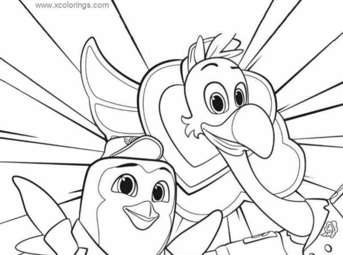 Glowing pips coloring page