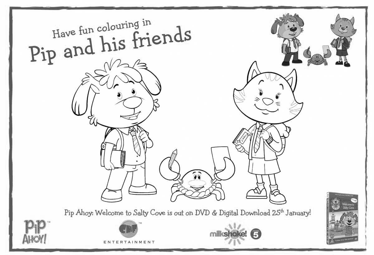 Brilliant pip coloring page