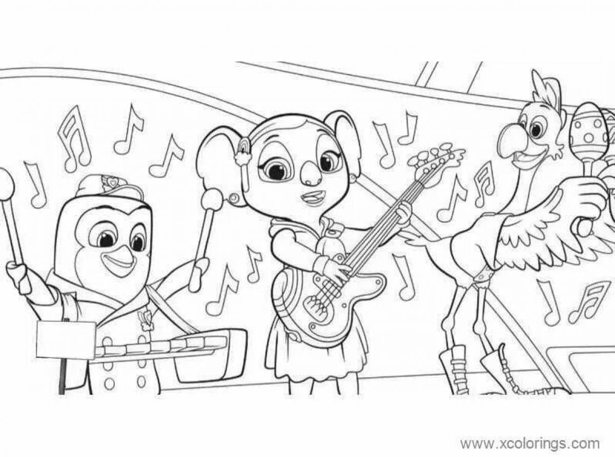 Animated pip coloring page