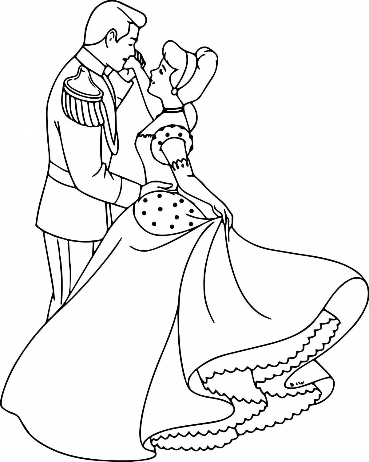 Coloring book charming waltz