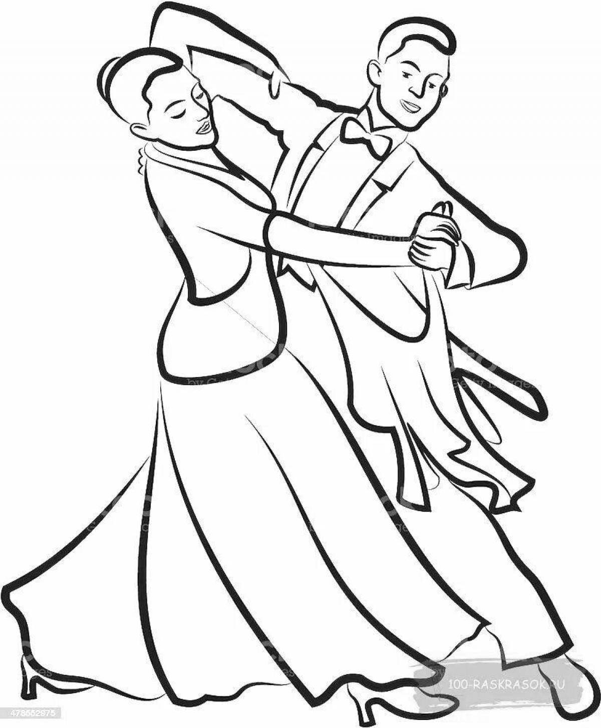 Glorious waltz coloring page
