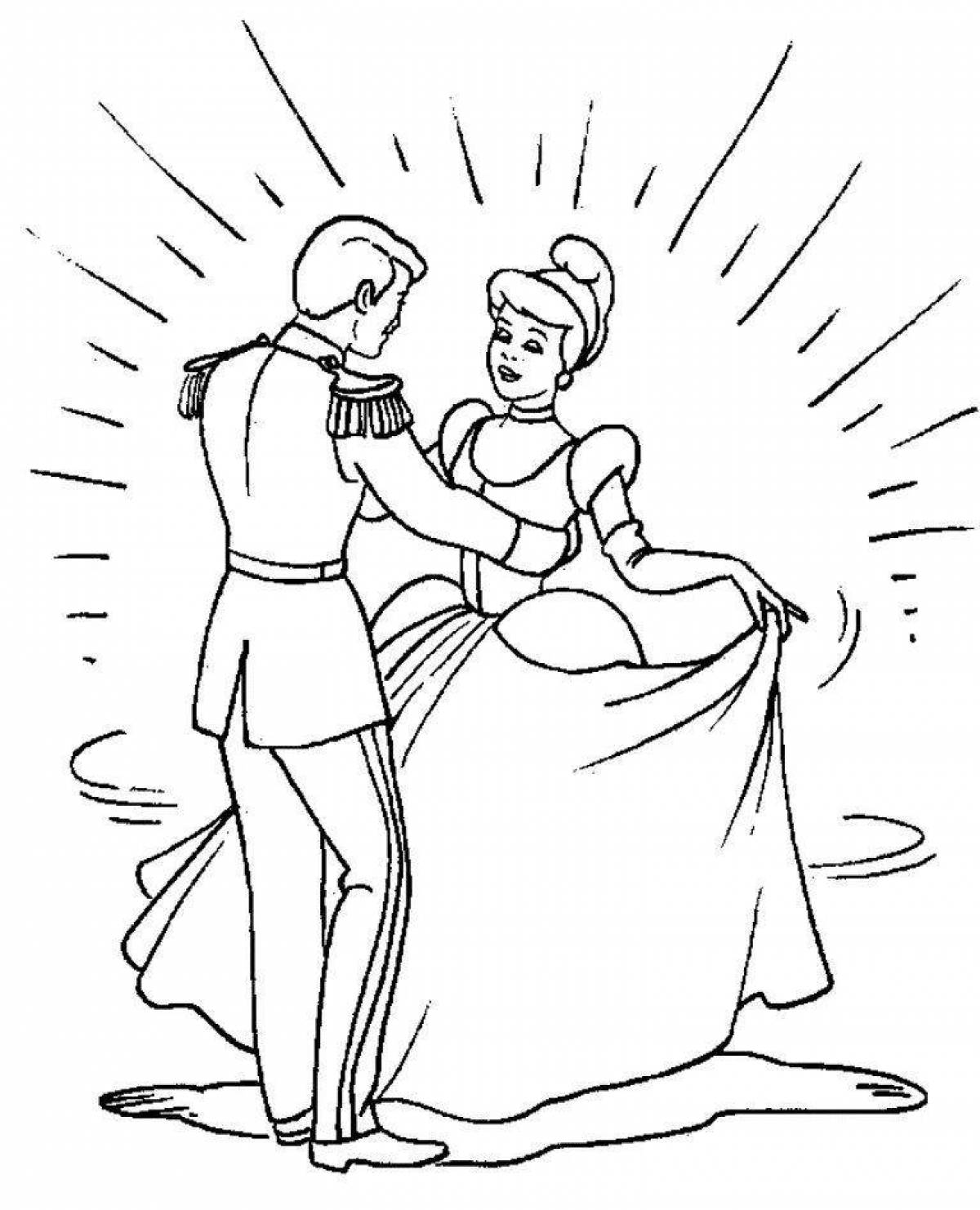 Dazzling waltz coloring page