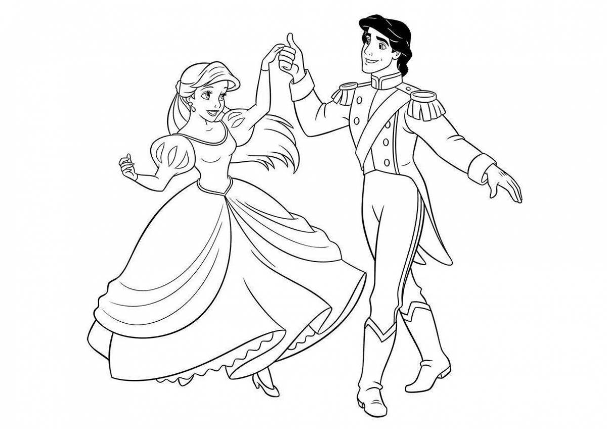 Fancy waltz coloring page