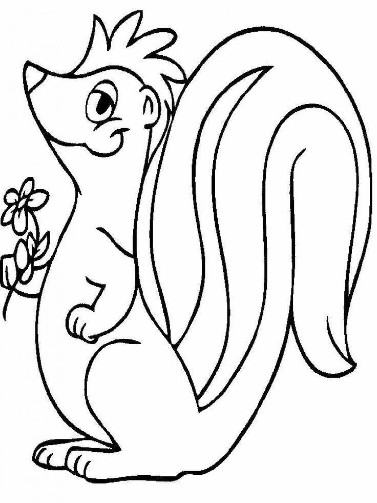 Раскраска сладкий скунс