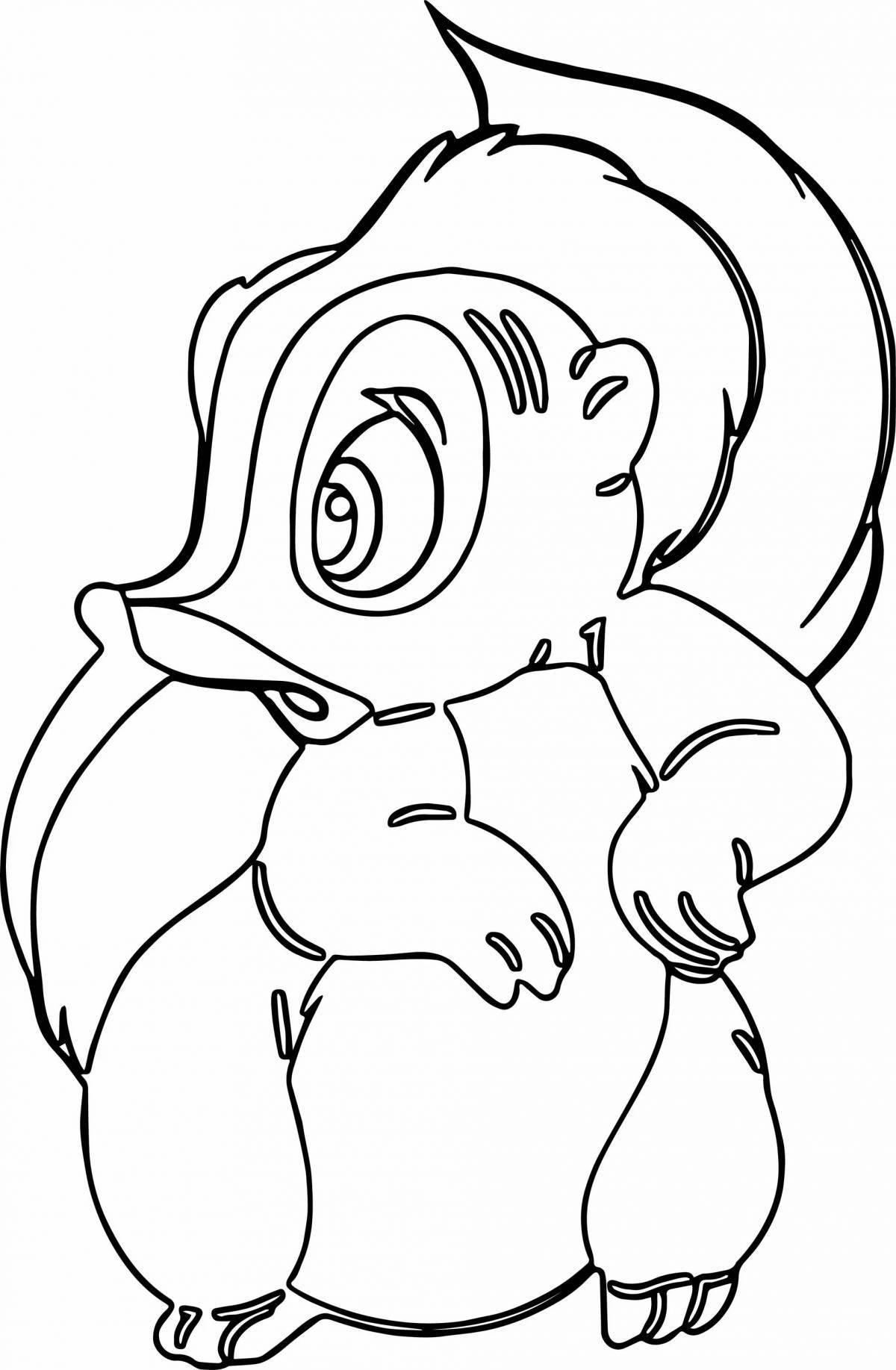 Witty skunk coloring page