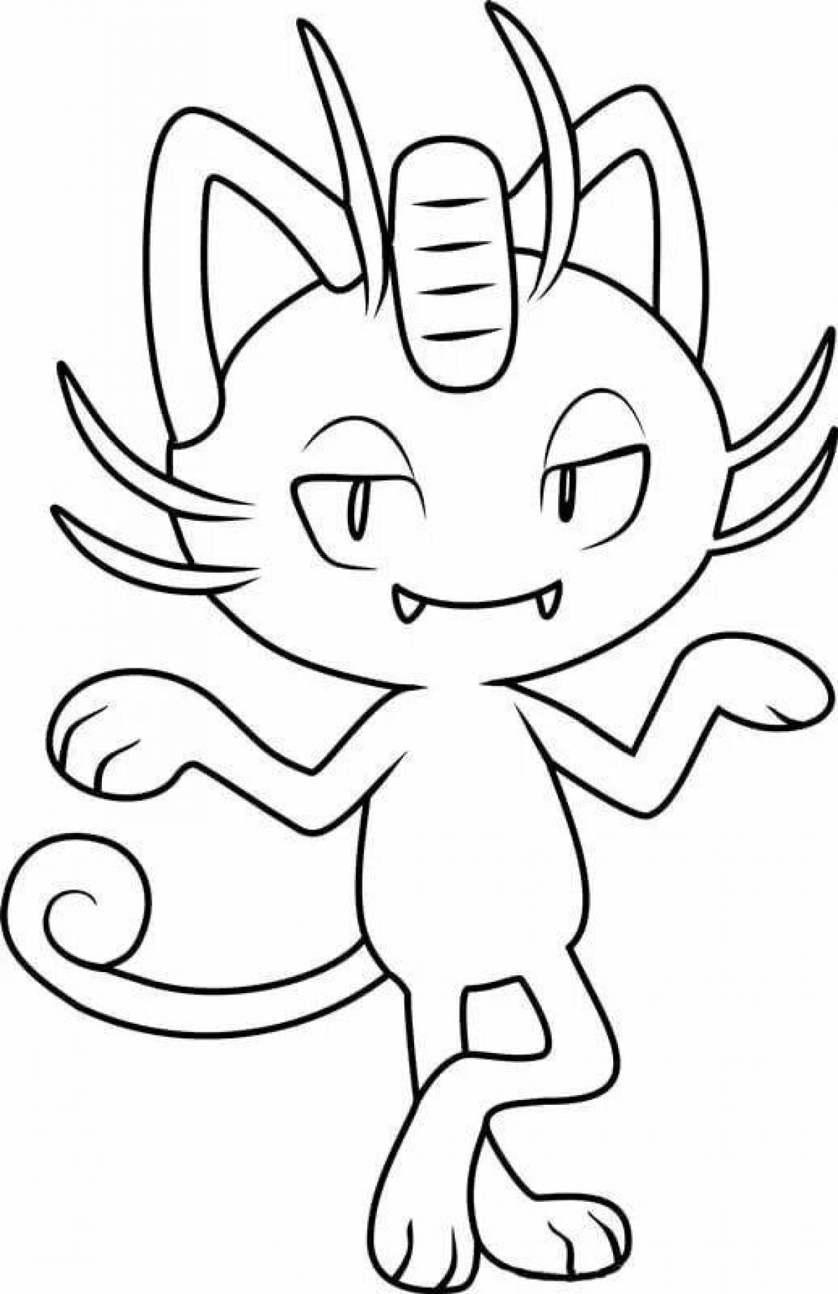 Colorful coloring meowth