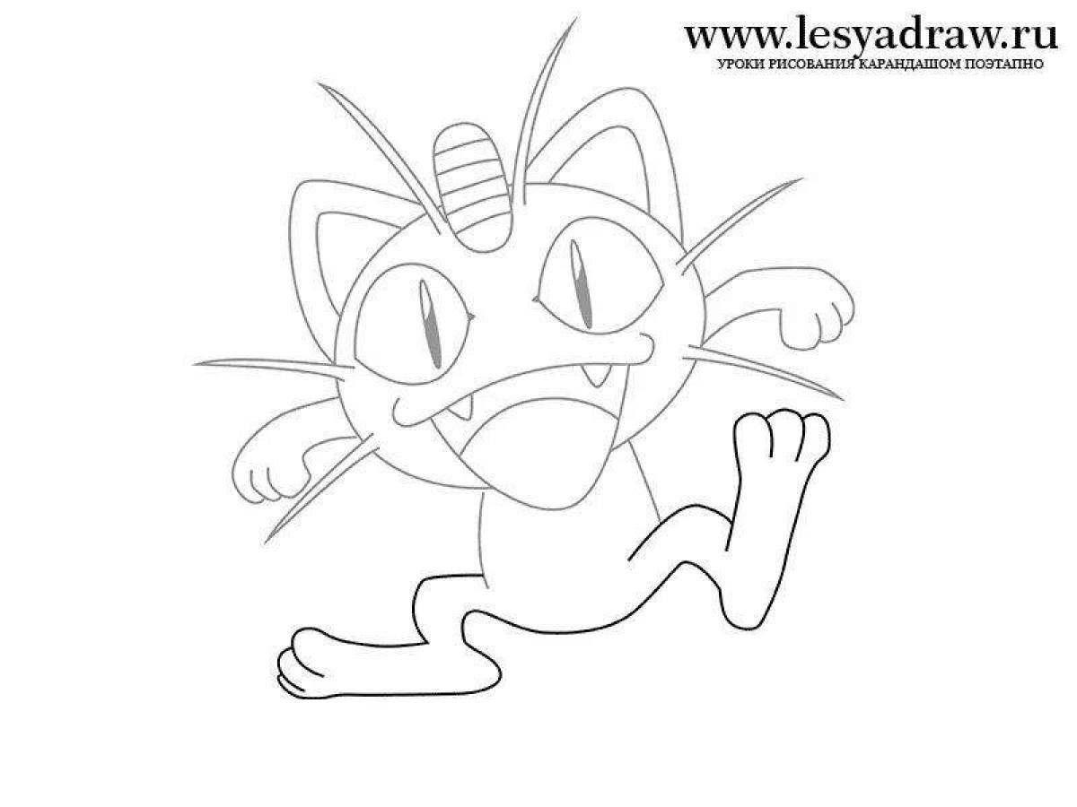 Colouring funny meowth
