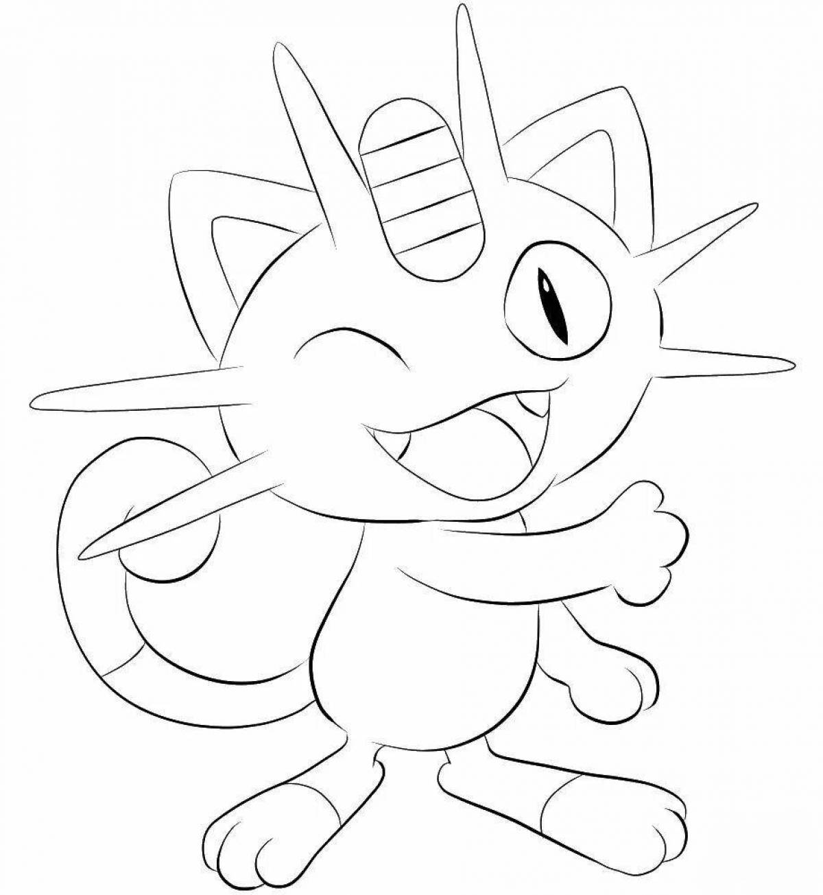 Meowth bright coloring